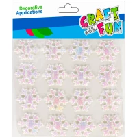 Ilustracja produktu Craft With Fun Ozdoba Dekoracyjna Śnieżynka Gwiazdka Samoprzylepne 501457